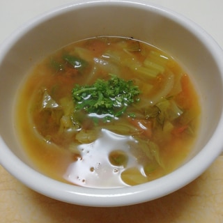 タップリ野菜のコンソメスープ